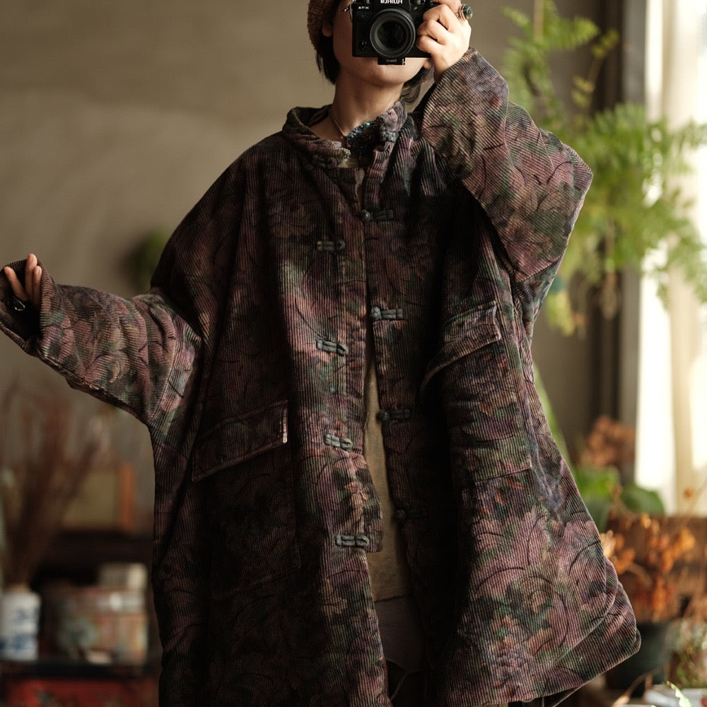 Tao Triple Tech™ • Floral Corduroy Triple Quilt Parka • Tech Pockets • Cotton
