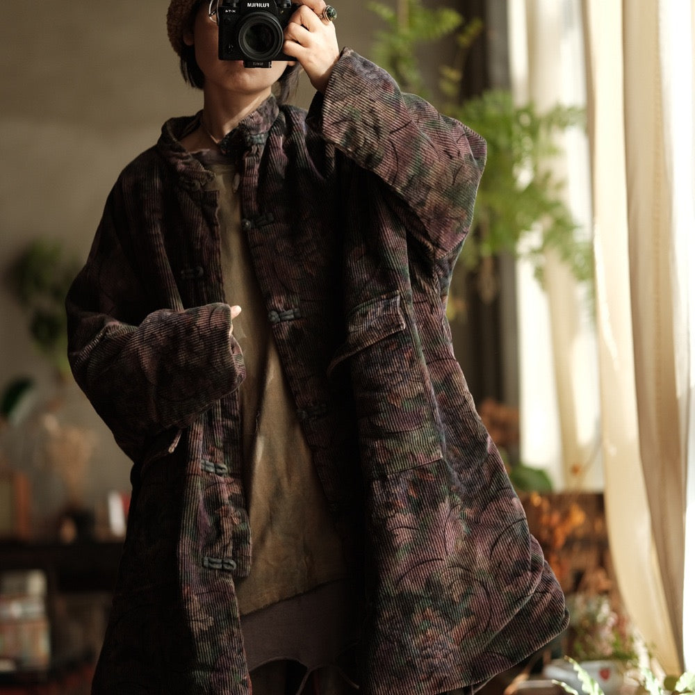 Tao Triple Tech™ • Floral Corduroy Triple Quilt Parka • Tech Pockets • Cotton