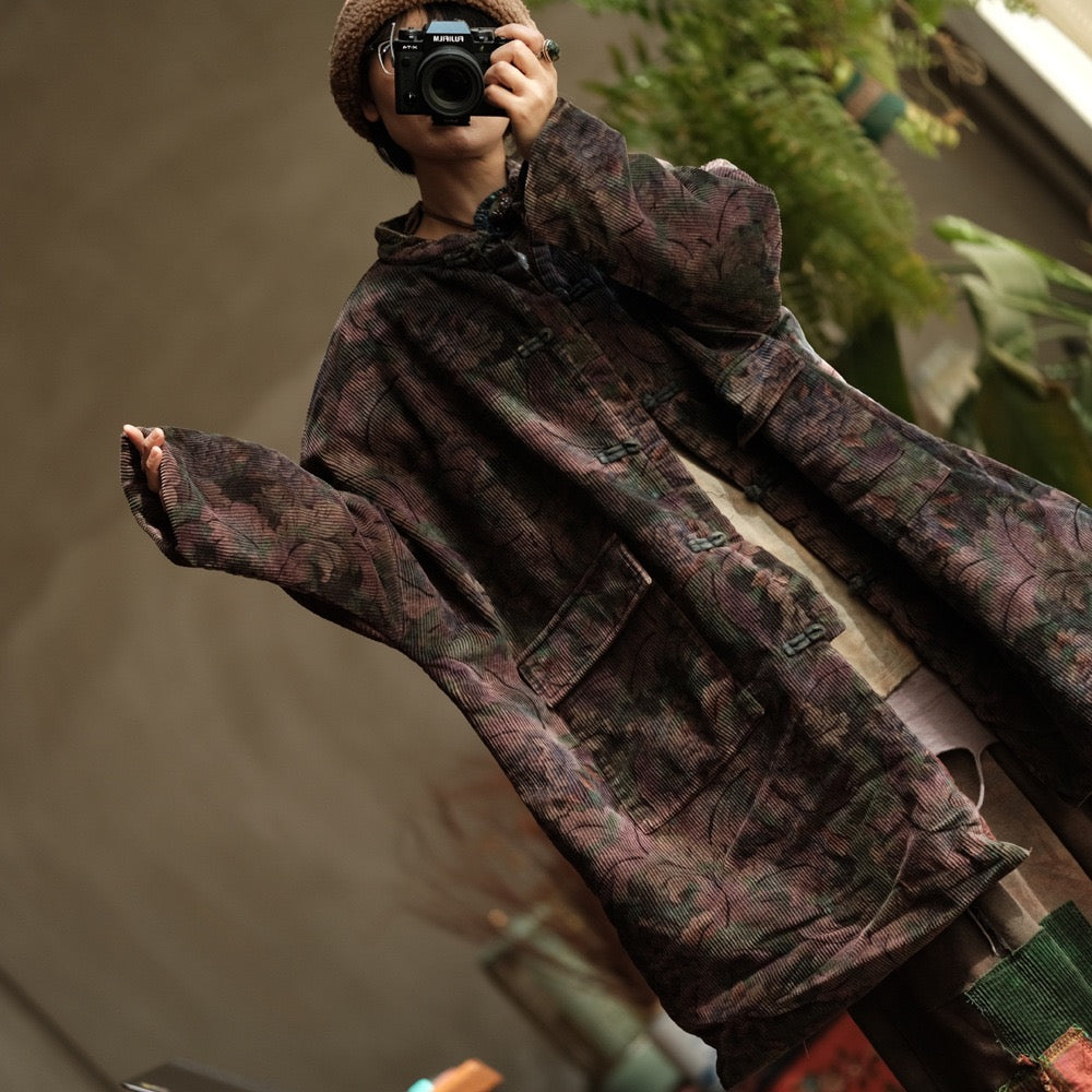 Tao Triple Tech™ • Floral Corduroy Triple Quilt Parka • Tech Pockets • Cotton