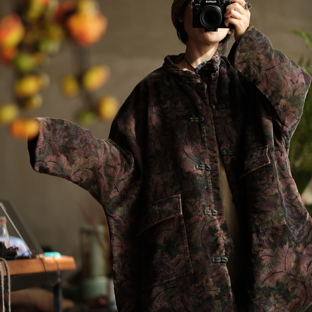 Tao Triple Tech™ • Floral Corduroy Triple Quilt Parka • Tech Pockets • Cotton