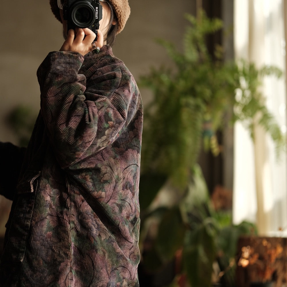 Tao Triple Tech™ • Floral Corduroy Triple Quilt Parka • Tech Pockets • Cotton