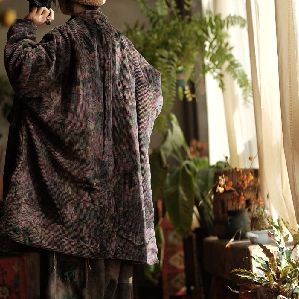 Tao Triple Tech™ • Floral Corduroy Triple Quilt Parka • Tech Pockets • Cotton