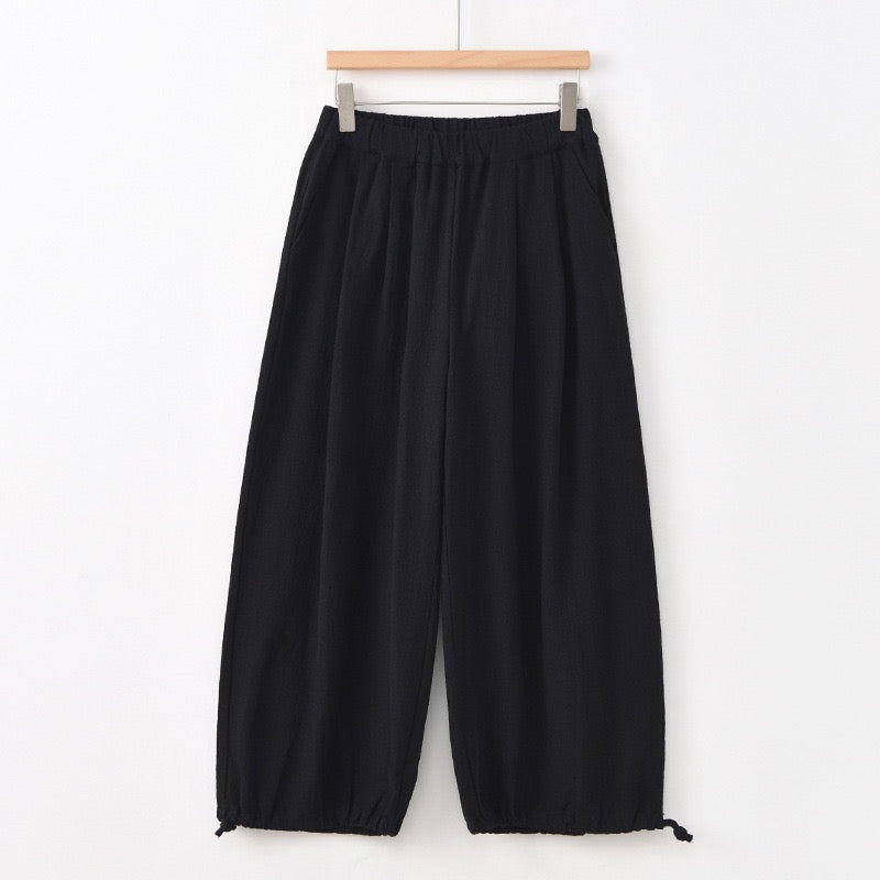 Tao One Tech™ • Zen Elegance Lantern Pants • 9-Point • Tech Pockets • Ramie Cotton