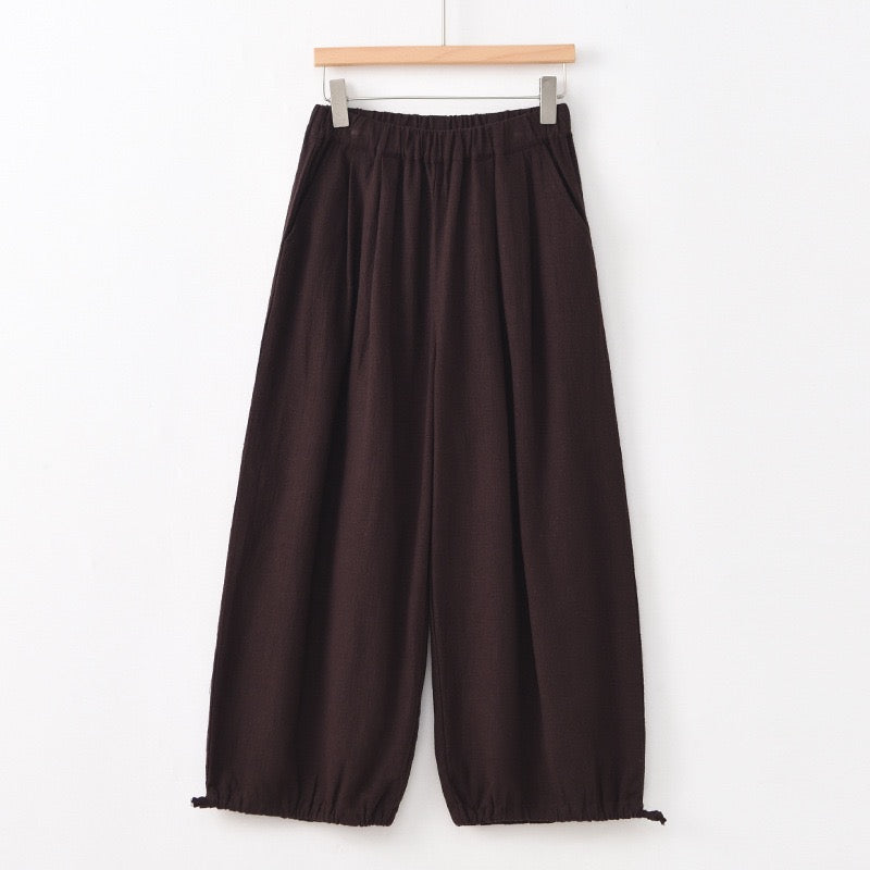 Tao One Tech™ • Zen Elegance Lantern Pants • 9-Point • Tech Pockets • Ramie Cotton