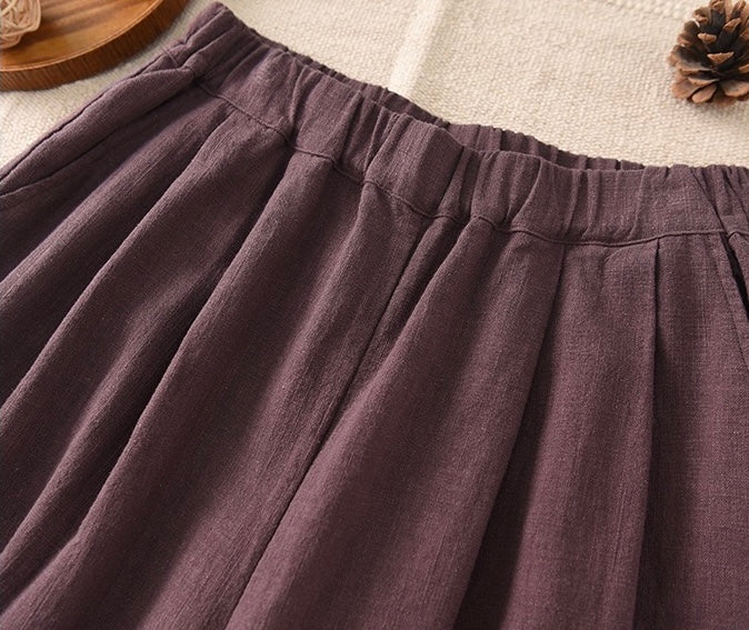 Tao One Tech™ • Zen Elegance Lantern Pants • 9-Point • Tech Pockets • Ramie Cotton