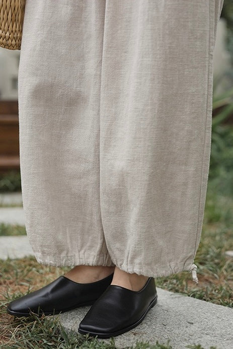 Tao One Tech™ • Zen Elegance Lantern Pants • 9-Point • Tech Pockets • Ramie Cotton