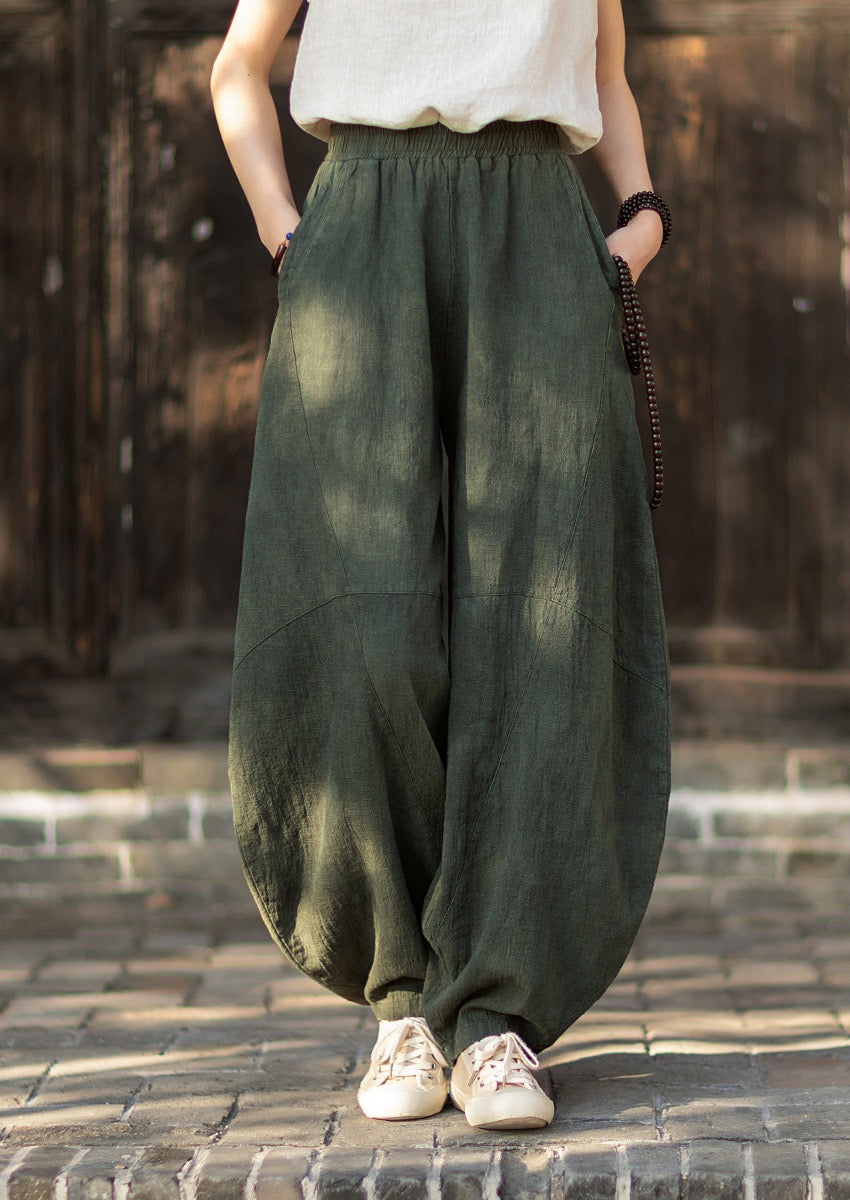 Tao One Tech™ • Cloud Shadow Lantern Meditation Pants • Tech Pockets • Ramie Cotton • Gender Neutral