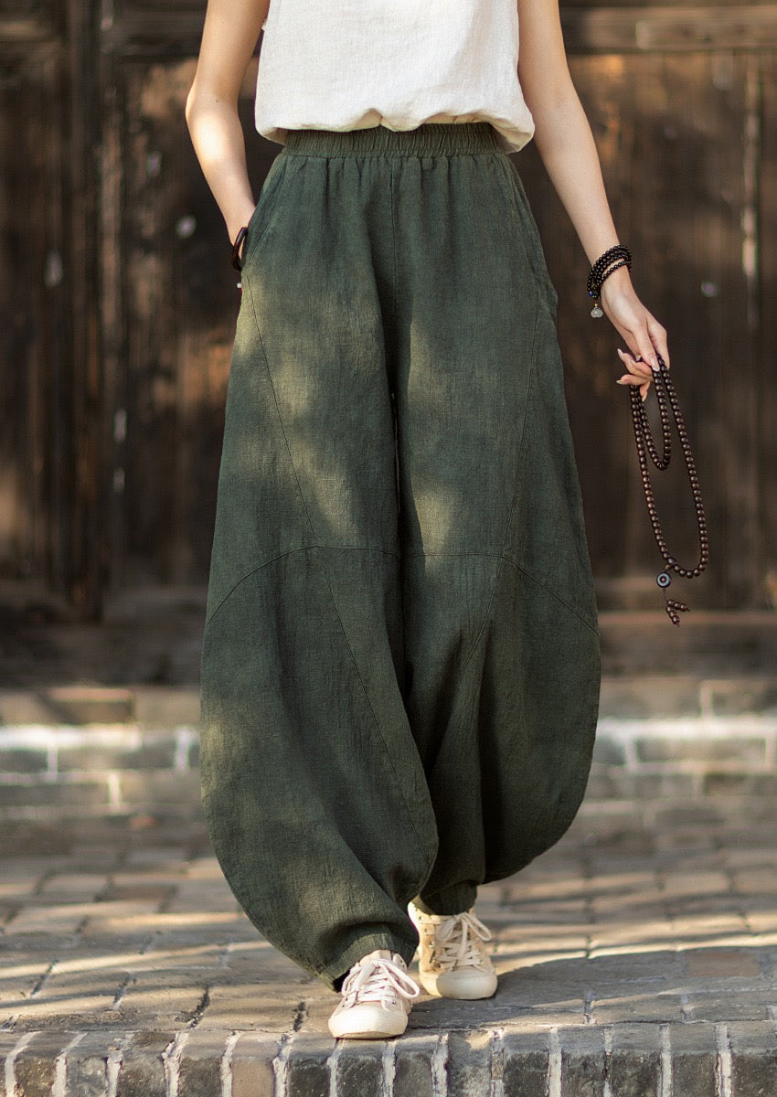 Tao One Tech™ • Cloud Shadow Lantern Meditation Pants • Tech Pockets • Ramie Cotton • Gender Neutral