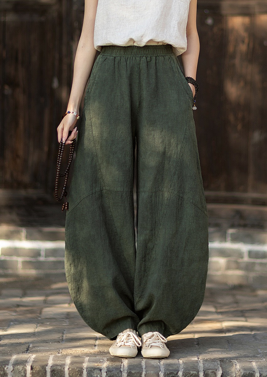 Tao One Tech™ • Cloud Shadow Lantern Meditation Pants • Tech Pockets • Ramie Cotton • Gender Neutral
