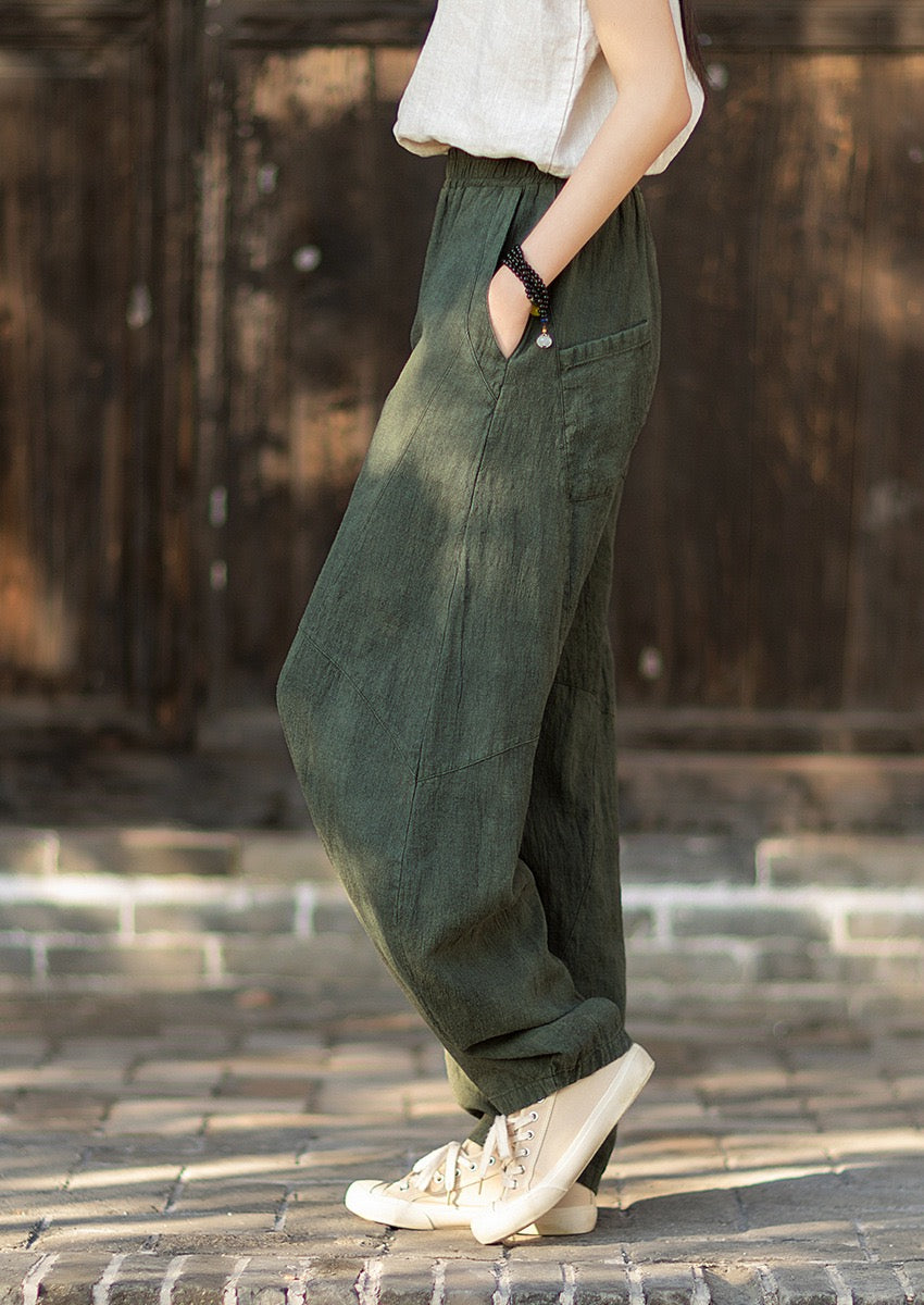Tao One Tech™ • Cloud Shadow Lantern Meditation Pants • Tech Pockets • Ramie Cotton • Gender Neutral