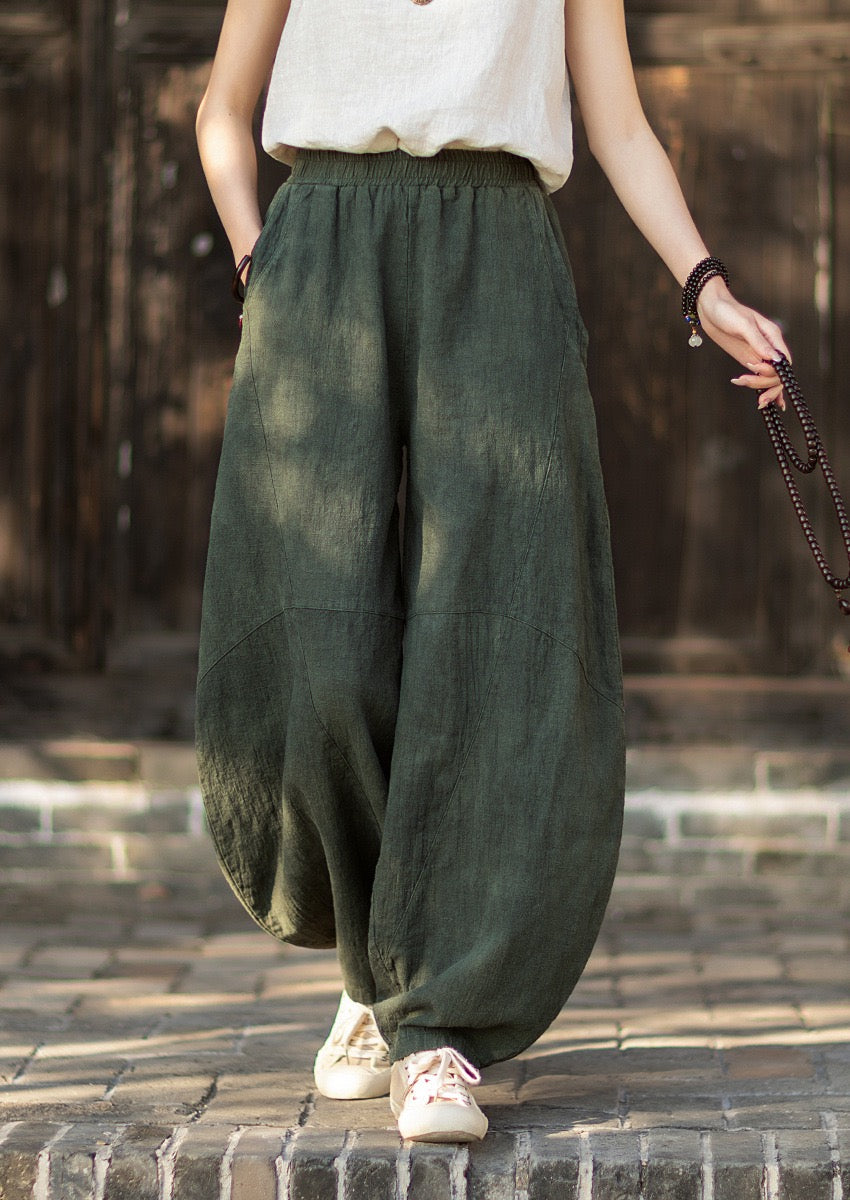 Tao One Tech™ • Cloud Shadow Lantern Meditation Pants • Tech Pockets • Ramie Cotton • Gender Neutral