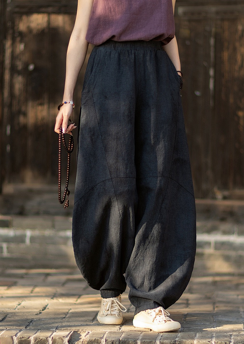 Tao One Tech™ • Cloud Shadow Lantern Meditation Pants • Tech Pockets • Ramie Cotton • Gender Neutral