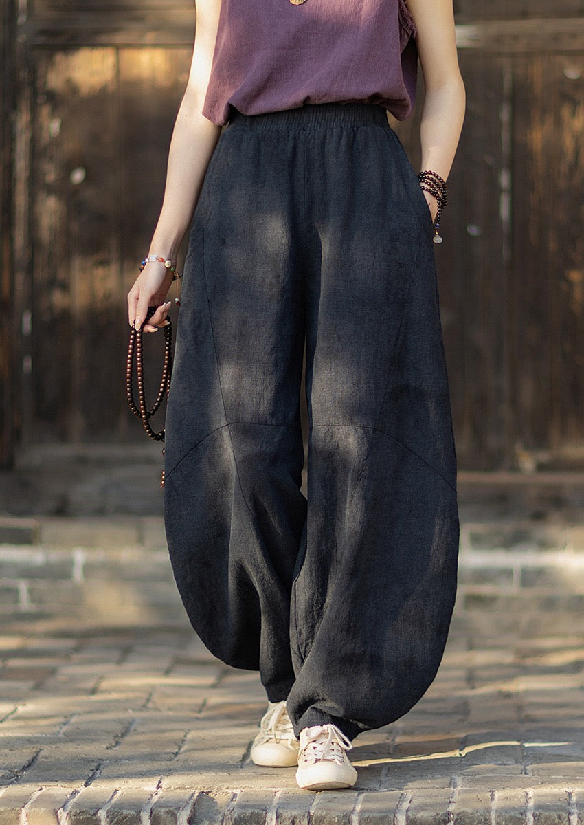 Tao One Tech™ • Cloud Shadow Lantern Meditation Pants • Tech Pockets • Ramie Cotton • Gender Neutral
