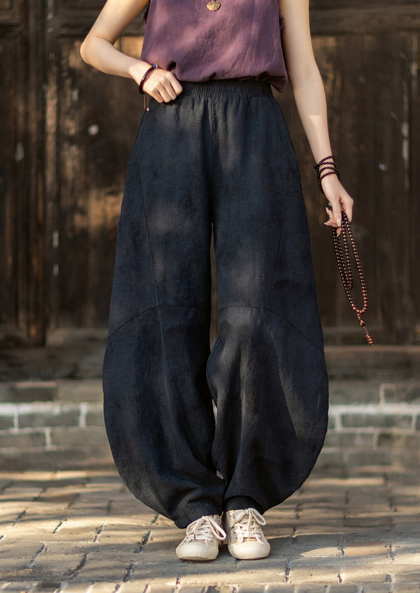 Tao One Tech™ • Cloud Shadow Lantern Meditation Pants • Tech Pockets • Ramie Cotton • Gender Neutral