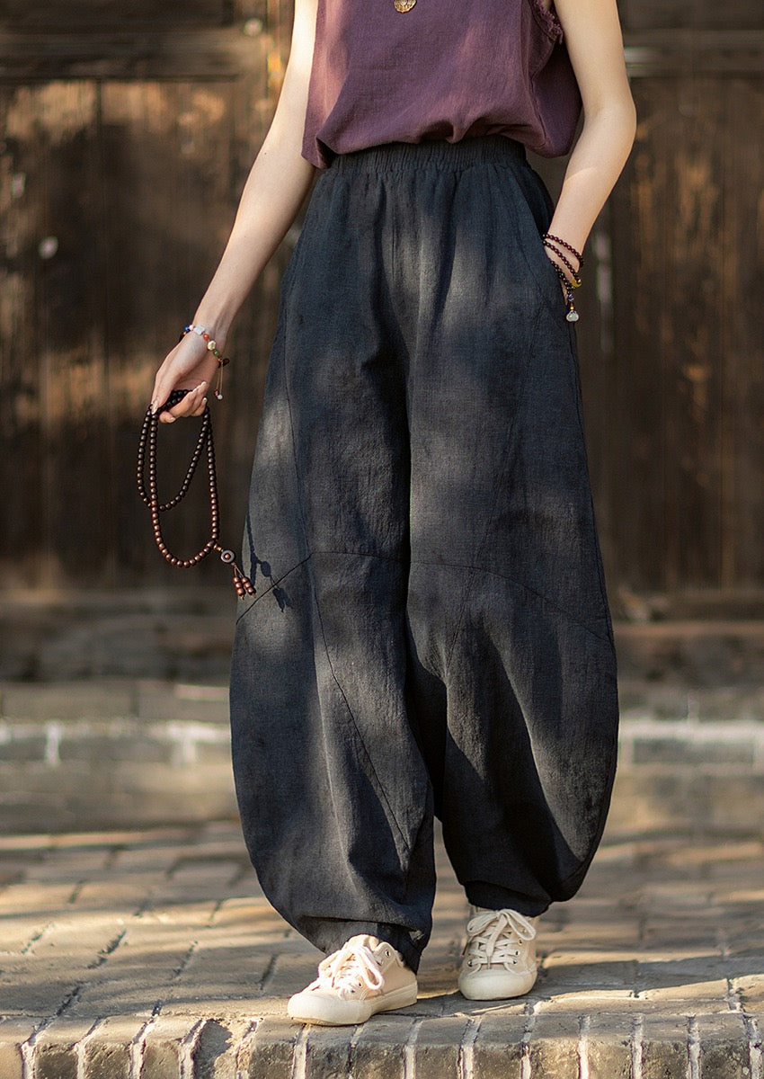 Tao One Tech™ • Cloud Shadow Lantern Meditation Pants • Tech Pockets • Ramie Cotton • Gender Neutral