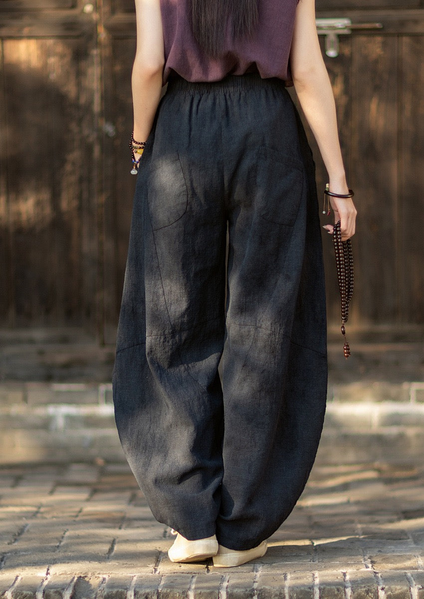 Tao One Tech™ • Cloud Shadow Lantern Meditation Pants • Tech Pockets • Ramie Cotton • Gender Neutral