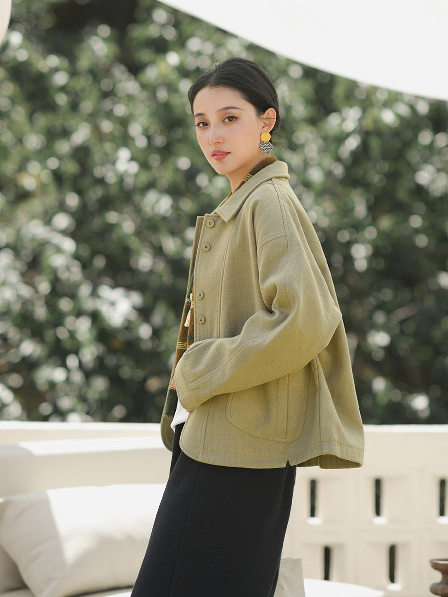 Tao Double Tech™ • New Earth Thermal Jacket • Fleece-Lined • Tech Pockets • Ramie Cotton