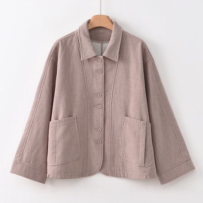 Tao Double Tech™ • New Earth Thermal Jacket • Fleece-Lined • Tech Pockets • Ramie Cotton