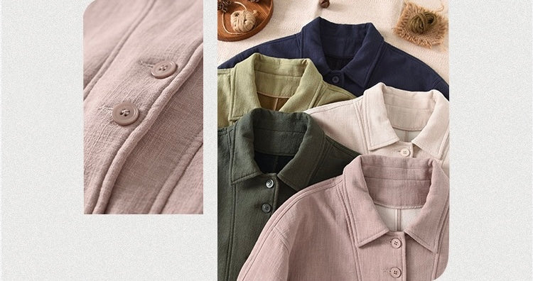 Tao Double Tech™ • New Earth Thermal Jacket • Fleece-Lined • Tech Pockets • Ramie Cotton