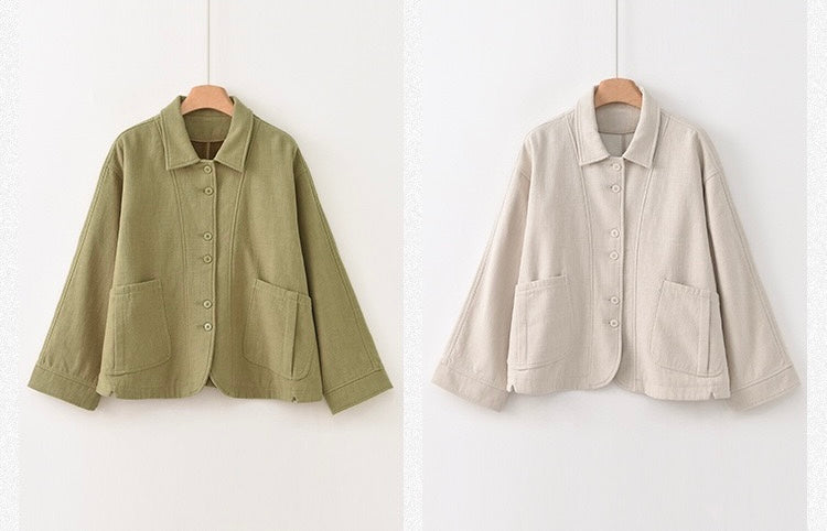 Tao Double Tech™ • New Earth Thermal Jacket • Fleece-Lined • Tech Pockets • Ramie Cotton