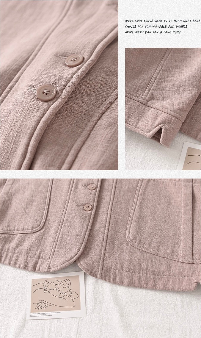 Tao Double Tech™ • New Earth Thermal Jacket • Fleece-Lined • Tech Pockets • Ramie Cotton