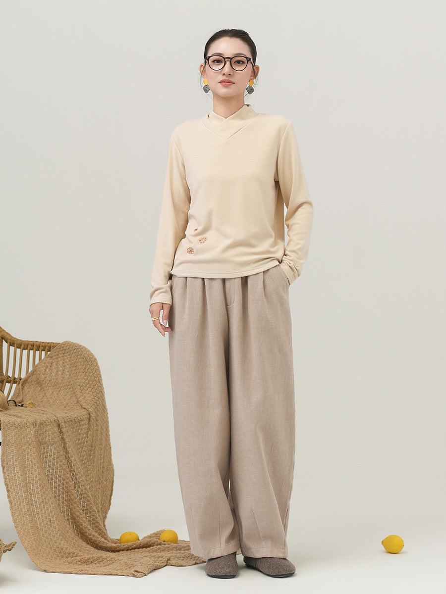 Tao Double Tech™ • New Earth Business Thermal Pants • The Lantern Silhouette • Tech Pockets • Fleece-Lined • Ramie Cotton