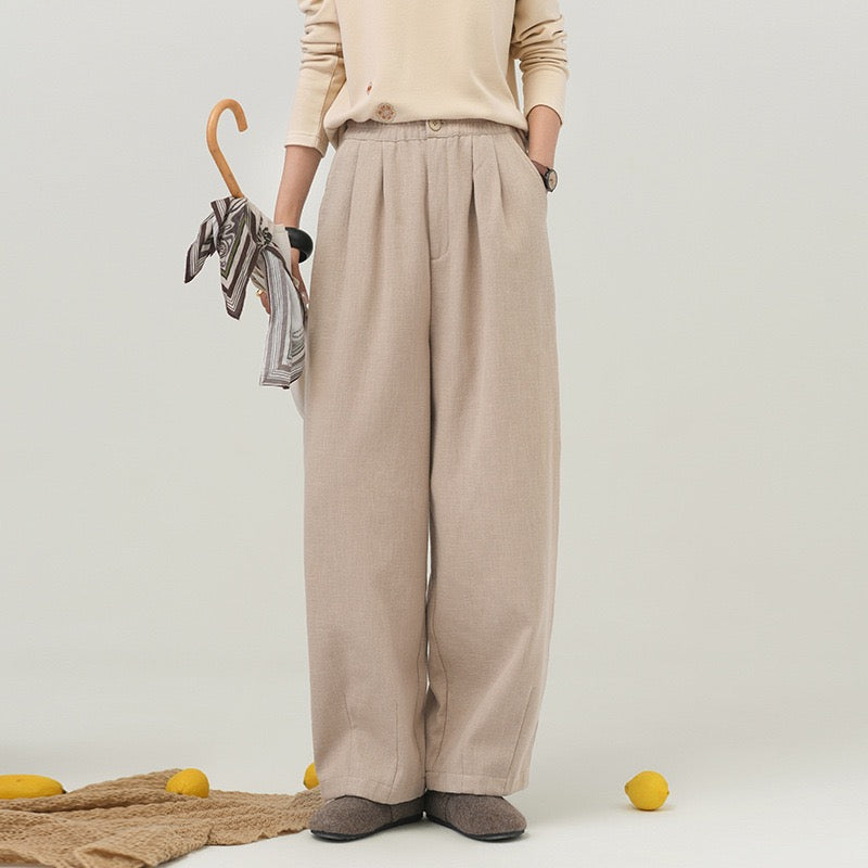Tao Double Tech™ • New Earth Business Thermal Pants • The Lantern Silhouette • Tech Pockets • Fleece-Lined • Ramie Cotton