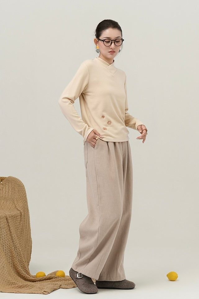 Tao Double Tech™ • New Earth Business Thermal Pants • The Lantern Silhouette • Tech Pockets • Fleece-Lined • Ramie Cotton