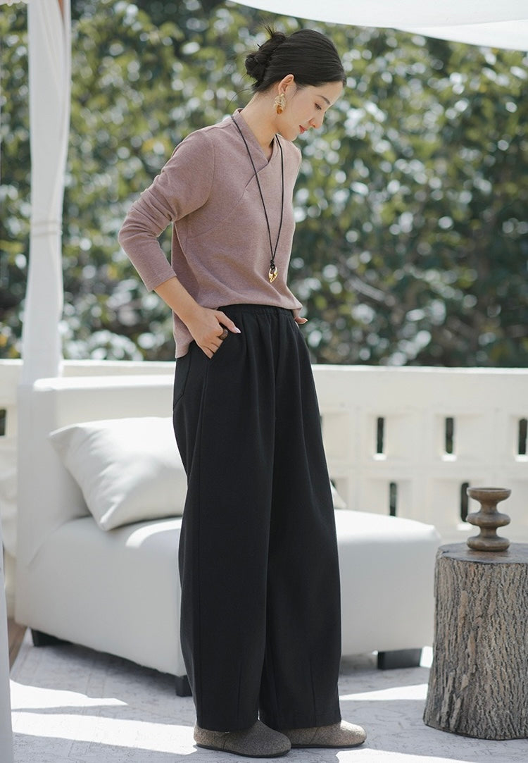 Tao Double Tech™ • New Earth Business Thermal Pants • The Lantern Silhouette • Tech Pockets • Fleece-Lined • Ramie Cotton