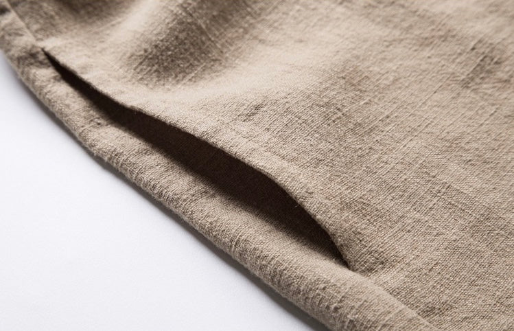Tao One Tech™ • All-Season Asymmetrical Cloak • Cardigan Jacket • Tech Pockets • Gender Neutral • Cotton Linen