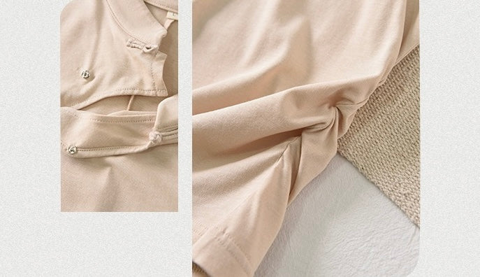 Tao One Tech™ • Lotus Flow Qigong Tea Shirt • Tencel Cotton Linen