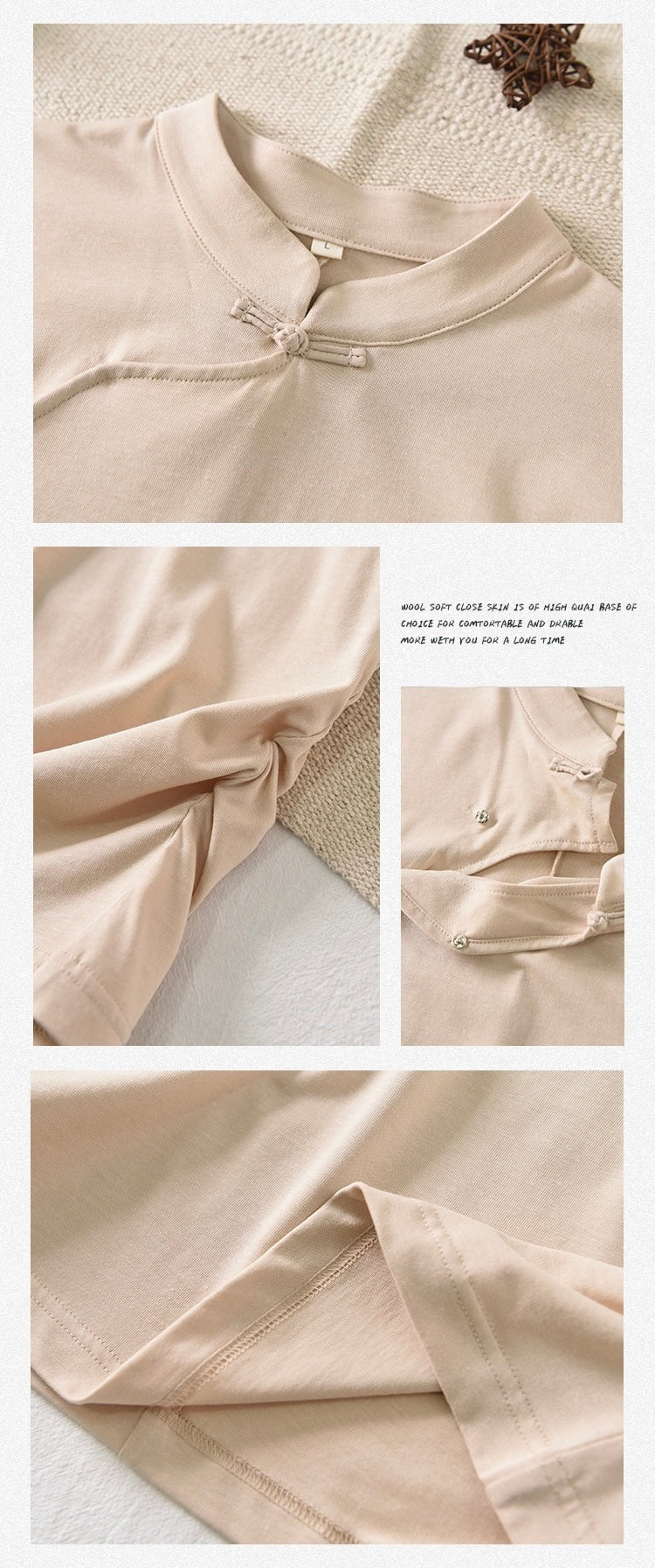 Tao One Tech™ • Lotus Flow Qigong Tea Shirt • Tencel Cotton Linen