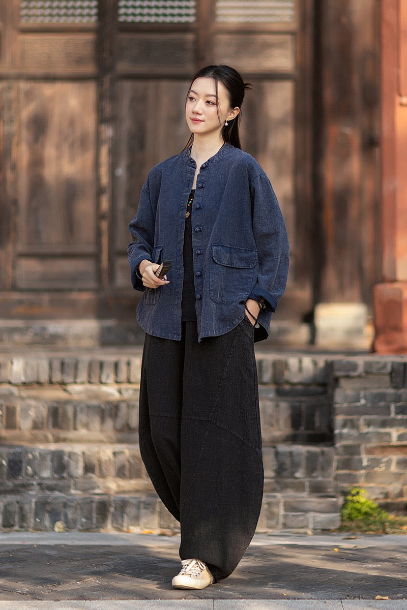 Tao One Tech™ • Heaven &amp; Earth Flow Jacket • Tech Pockets • Ramie Cotton • Natural Fibre