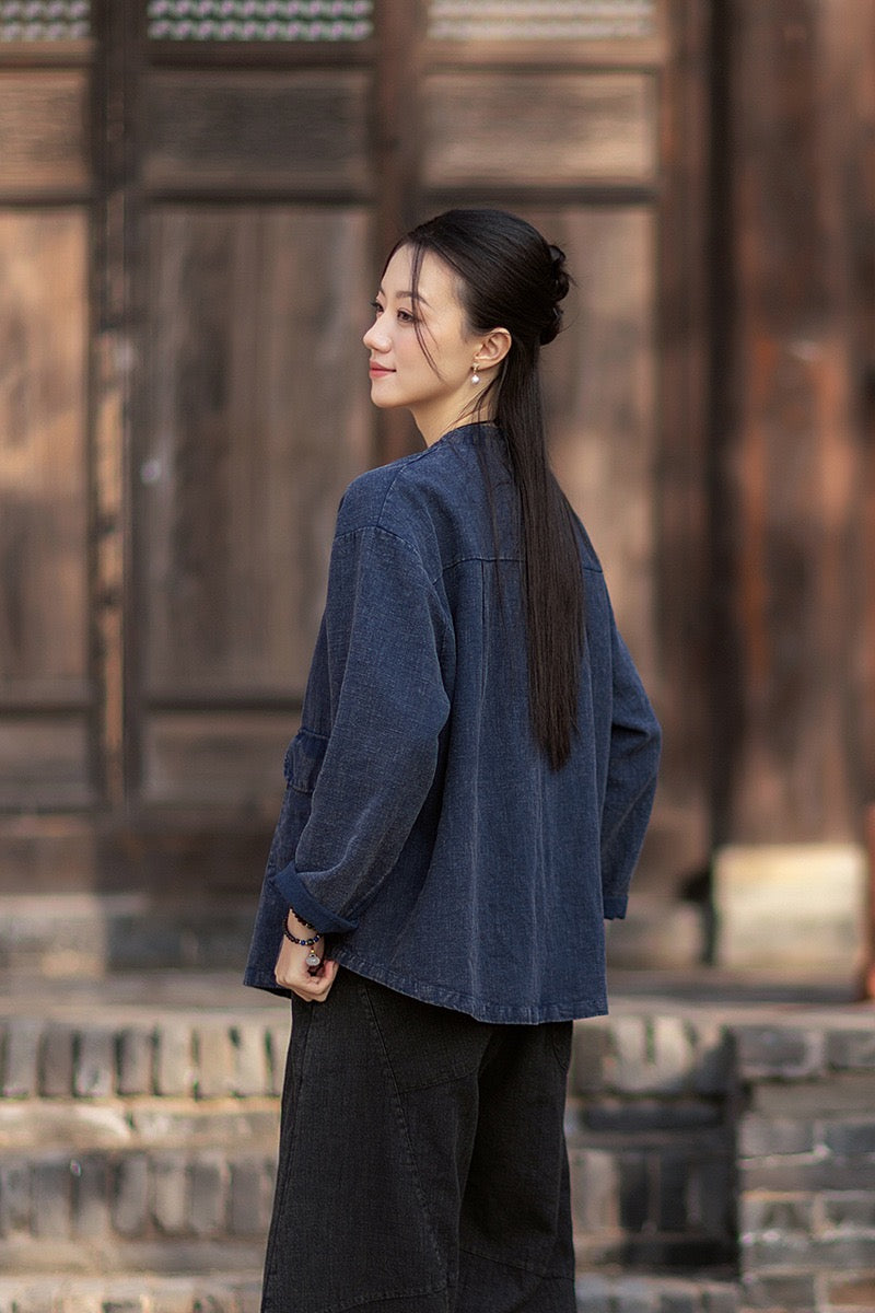 Tao One Tech™ • Heaven &amp; Earth Flow Jacket • Tech Pockets • Ramie Cotton • Natural Fibre