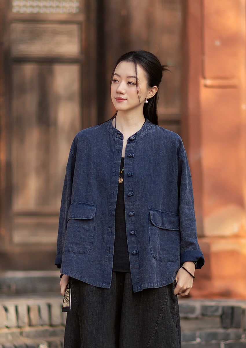 Tao One Tech™ • Heaven &amp; Earth Flow Jacket • Tech Pockets • Ramie Cotton • Natural Fibre