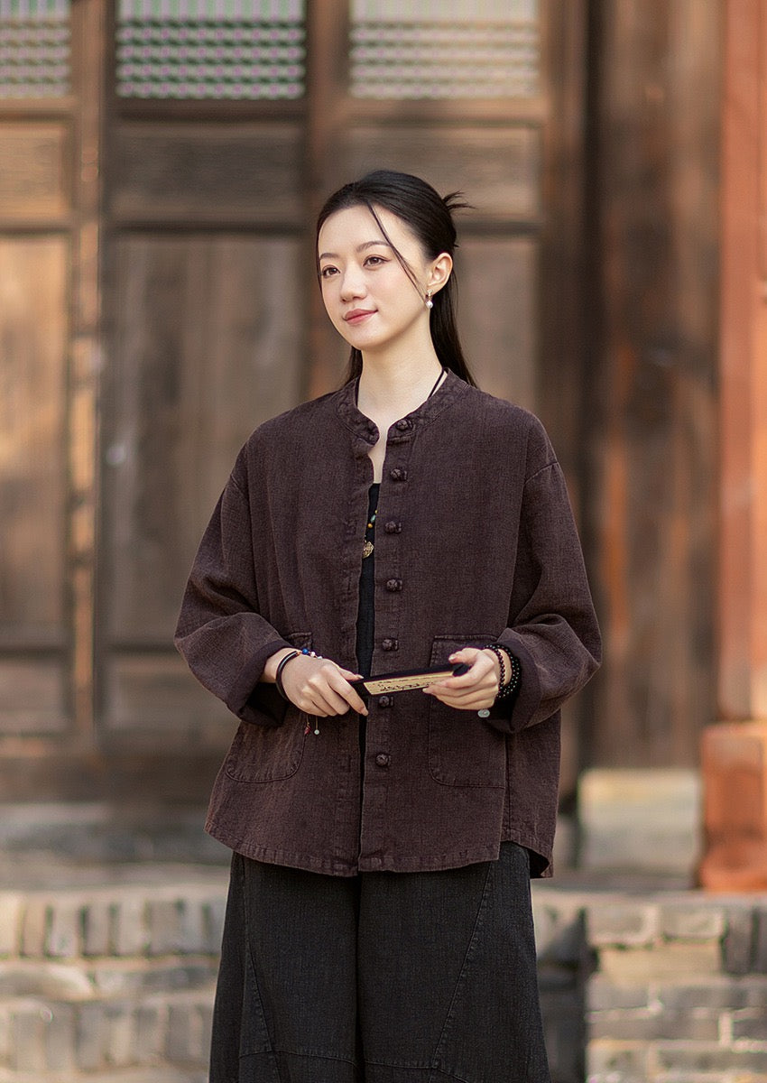 Tao One Tech™ • Heaven &amp; Earth Flow Jacket • Tech Pockets • Ramie Cotton • Natural Fibre