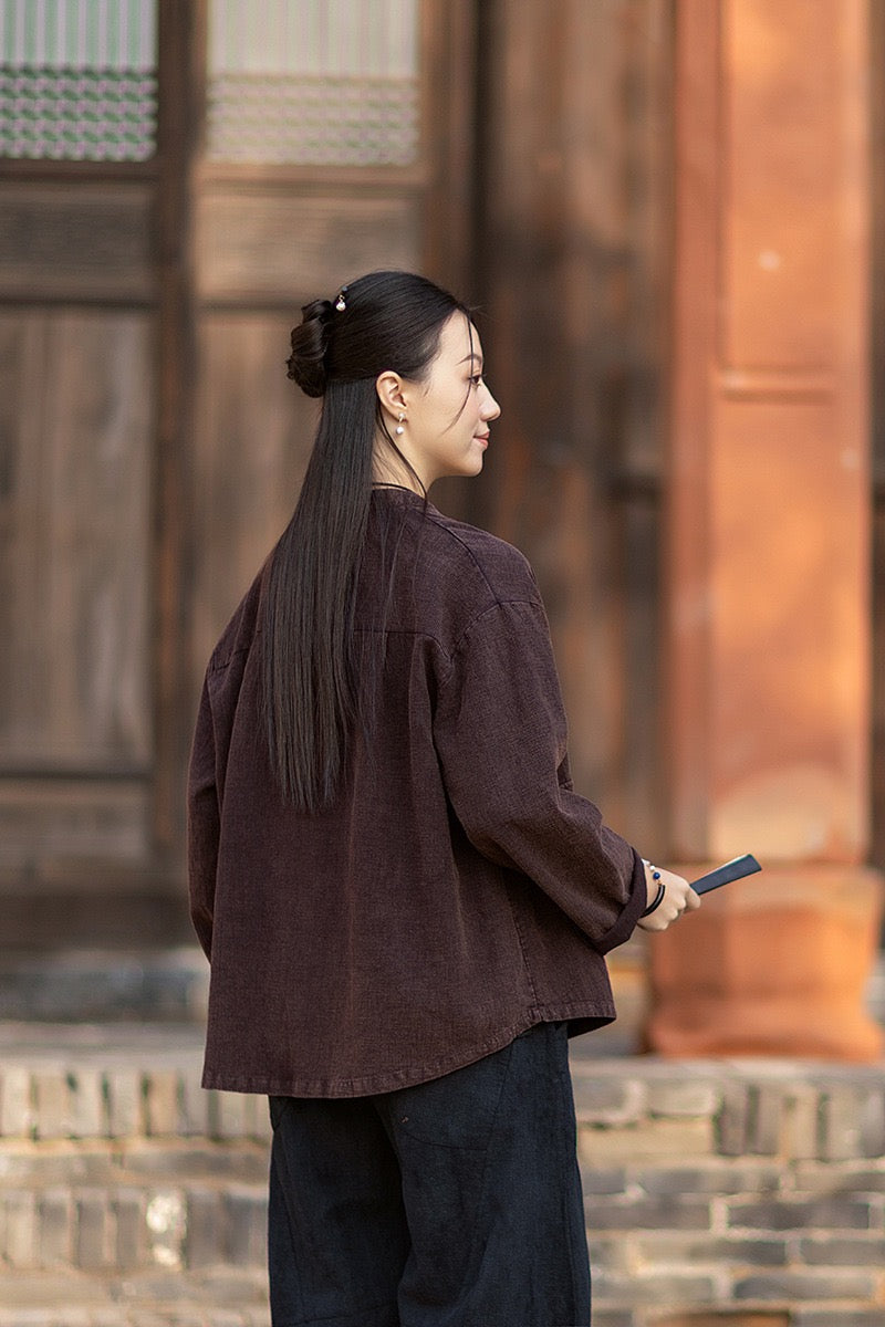 Tao One Tech™ • Heaven &amp; Earth Flow Jacket • Tech Pockets • Ramie Cotton • Natural Fibre