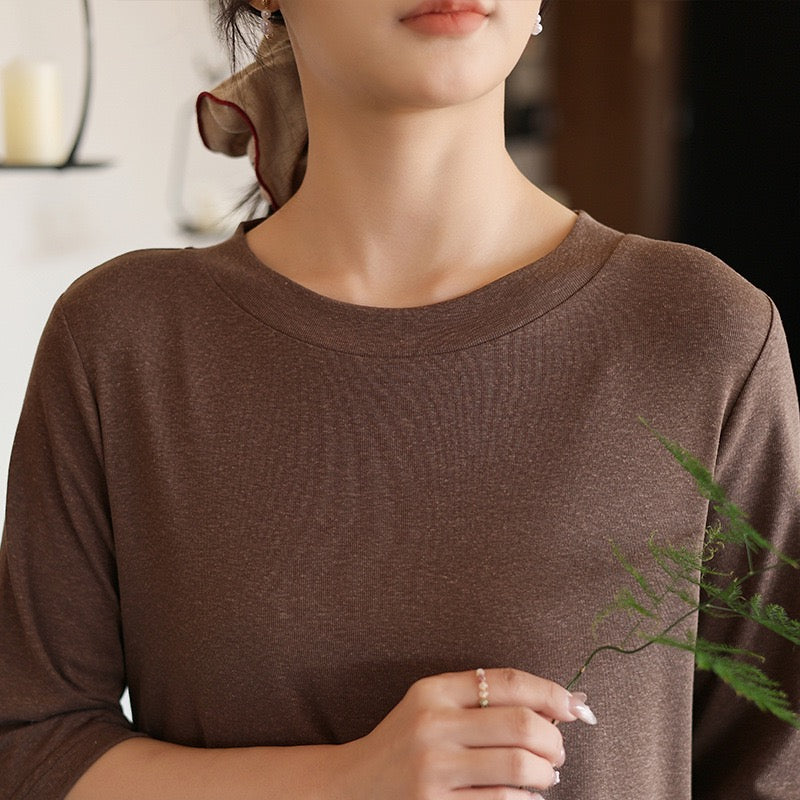 Tao One Tech™ • Summer Breeze Flow Tee • Tencel Cotton Linen T-Shirt