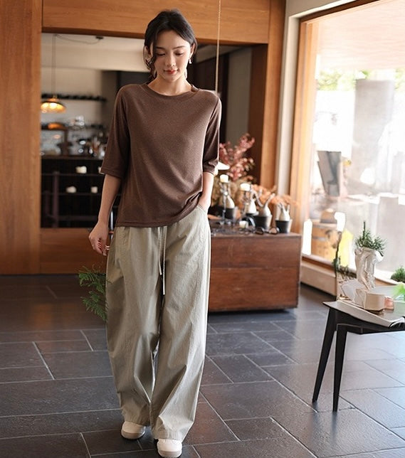 Tao One Tech™ • Summer Breeze Flow Tee • Tencel Cotton Linen T-Shirt