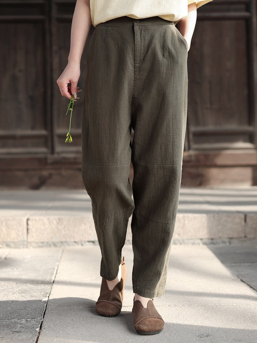 Tao One Tech™ • Business Flow Carrot Pants • Tech Pockets • Ramie Cotton