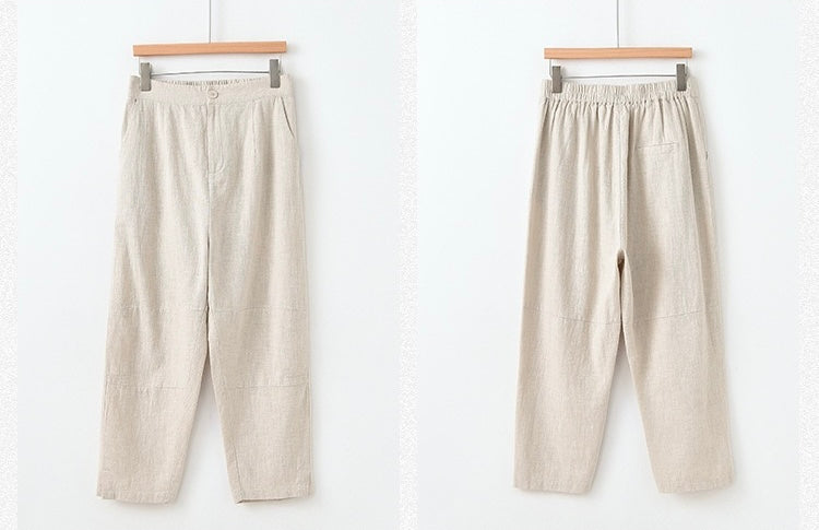 Tao One Tech™ • Business Flow Carrot Pants • Tech Pockets • Ramie Cotton
