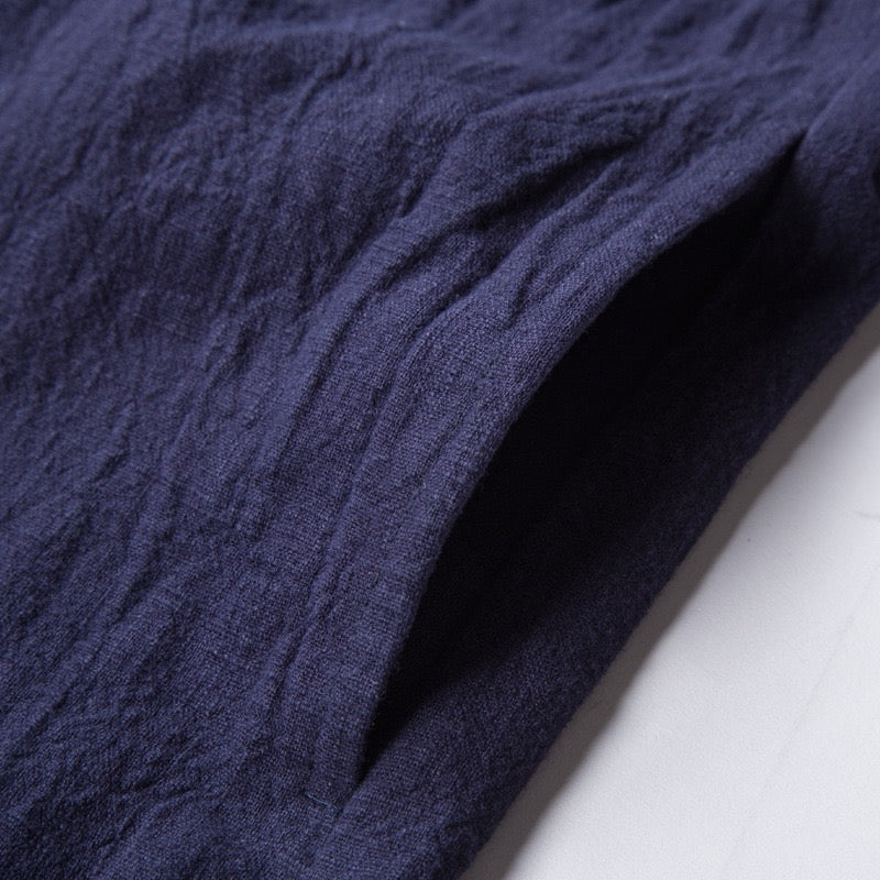 Tao One Tech™ • All-Season Asymmetrical Cloak • Cardigan Jacket • Tech Pockets • Gender Neutral • Cotton Linen