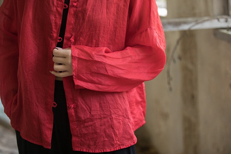 Tao One Tech™ • Zen Sunscreen Cardigan • Pure Ramie • Sheer Flow Layer • Translucent • Five Element Buckles