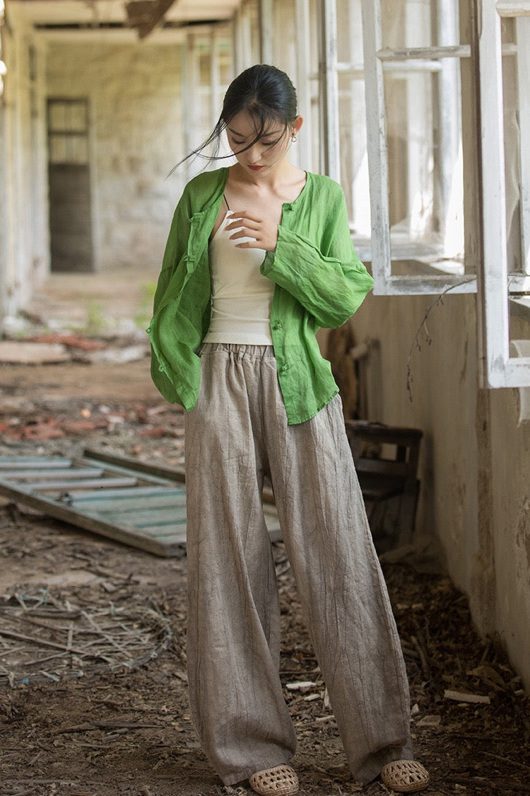 Tao One Tech™ • Zen Sunscreen Cardigan • Pure Ramie • Sheer Flow Layer • Translucent • Five Element Buckles