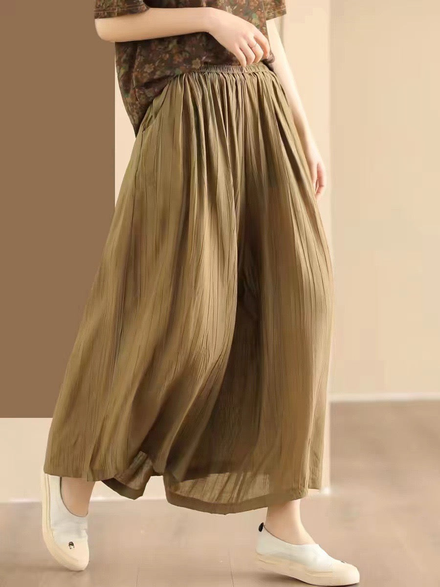 Tao One Tech™ • Flowy Skirt Pants • Wide Leg Pants • Cropped Pants • Tech Pockets • Tencel Lyocell Cotton