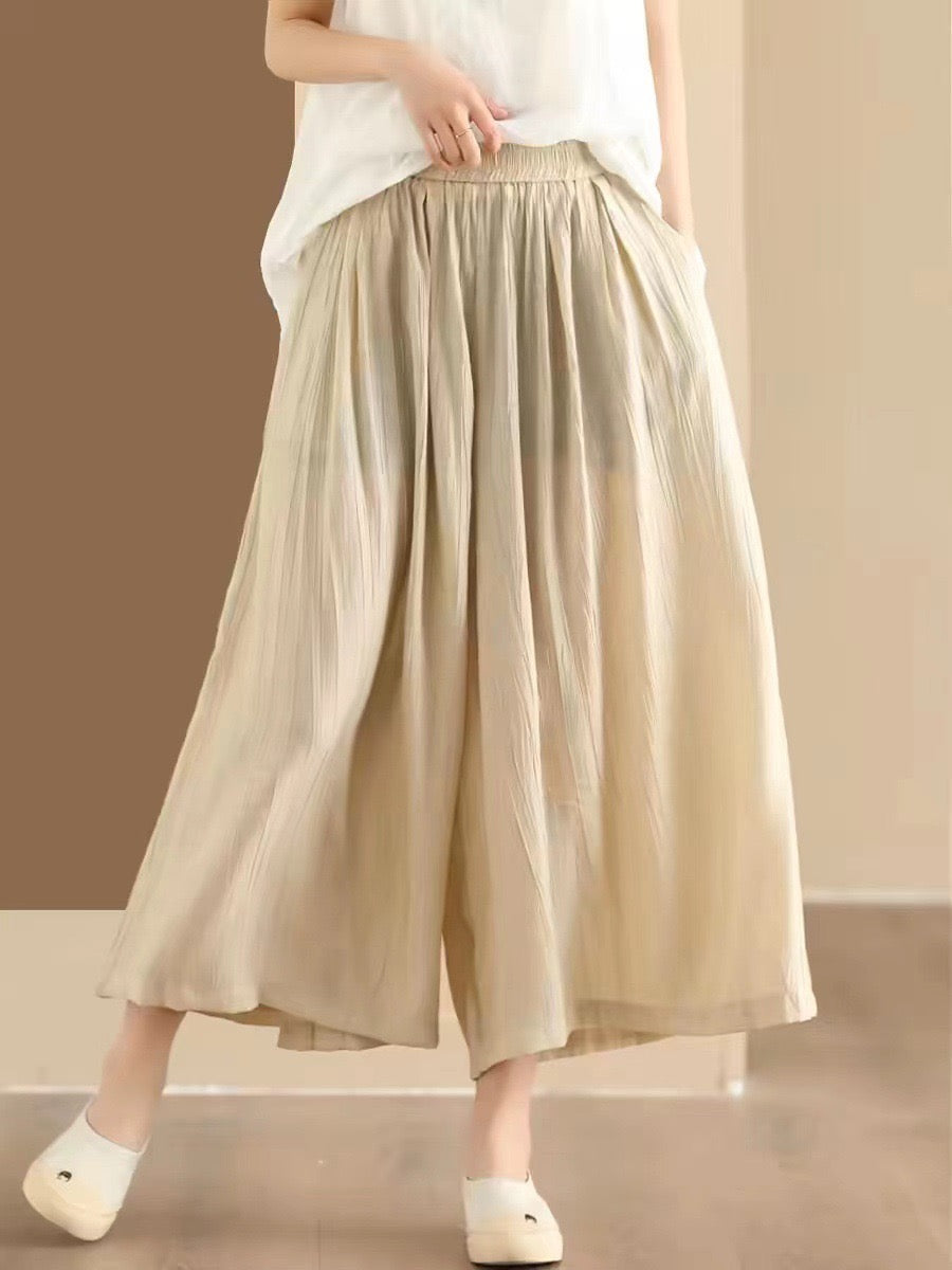 Tao One Tech™ • Flowy Skirt Pants • Wide Leg Pants • Cropped Pants • Tech Pockets • Tencel Lyocell Cotton