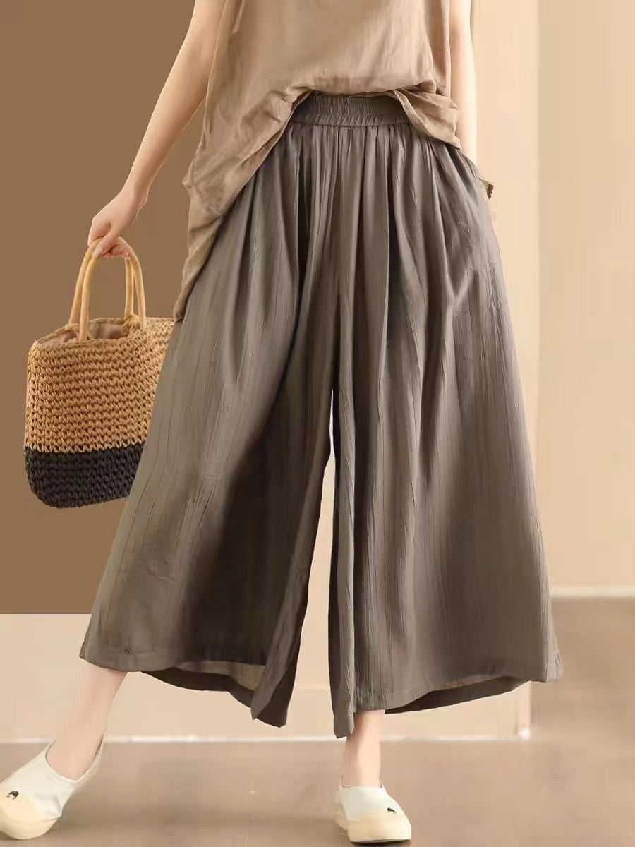 Tao One Tech™ • Flowy Skirt Pants • Wide Leg Pants • Cropped Pants • Tech Pockets • Tencel Lyocell Cotton