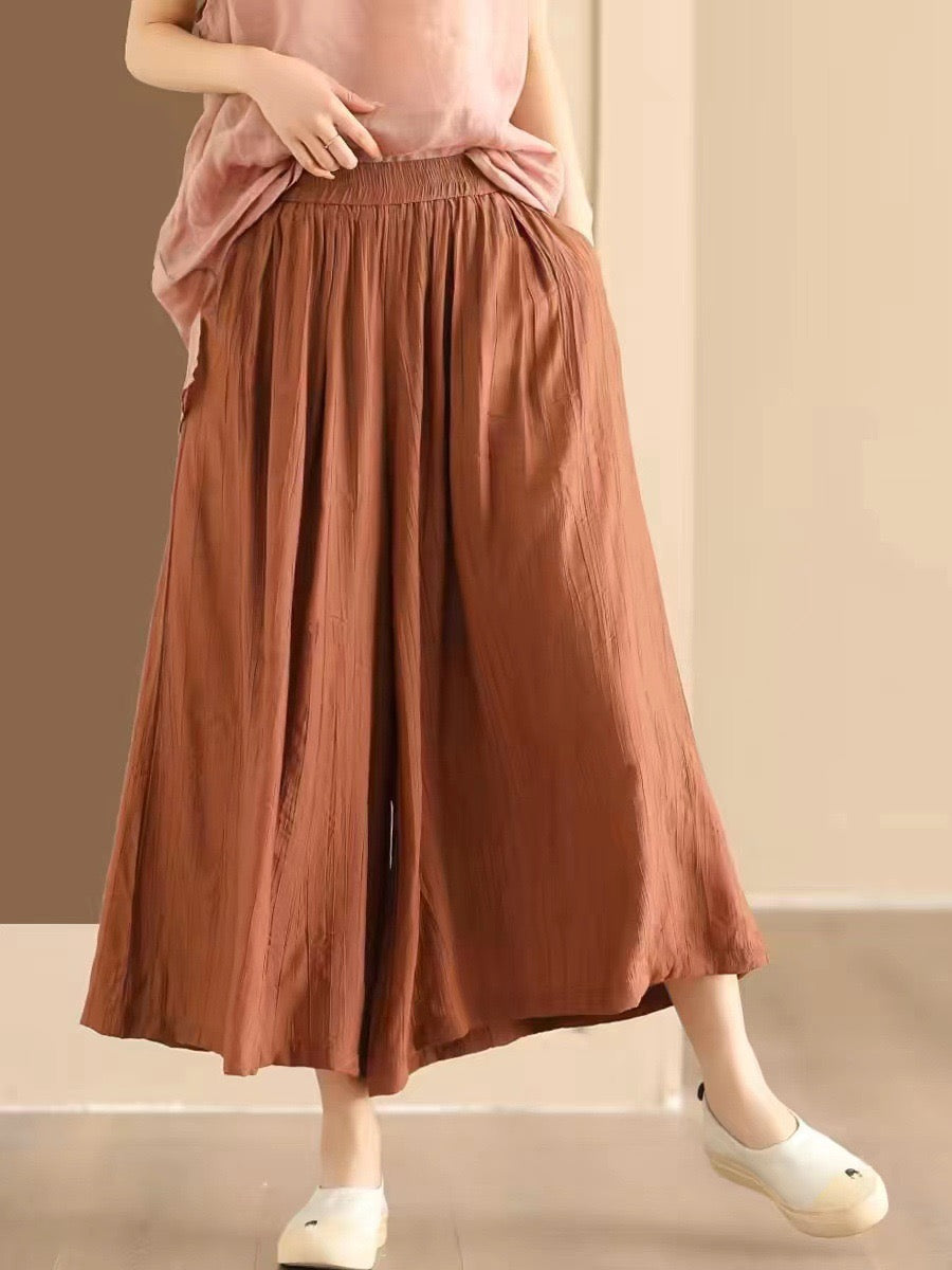 Tao One Tech™ • Flowy Skirt Pants • Wide Leg Pants • Cropped Pants • Tech Pockets • Tencel Lyocell Cotton