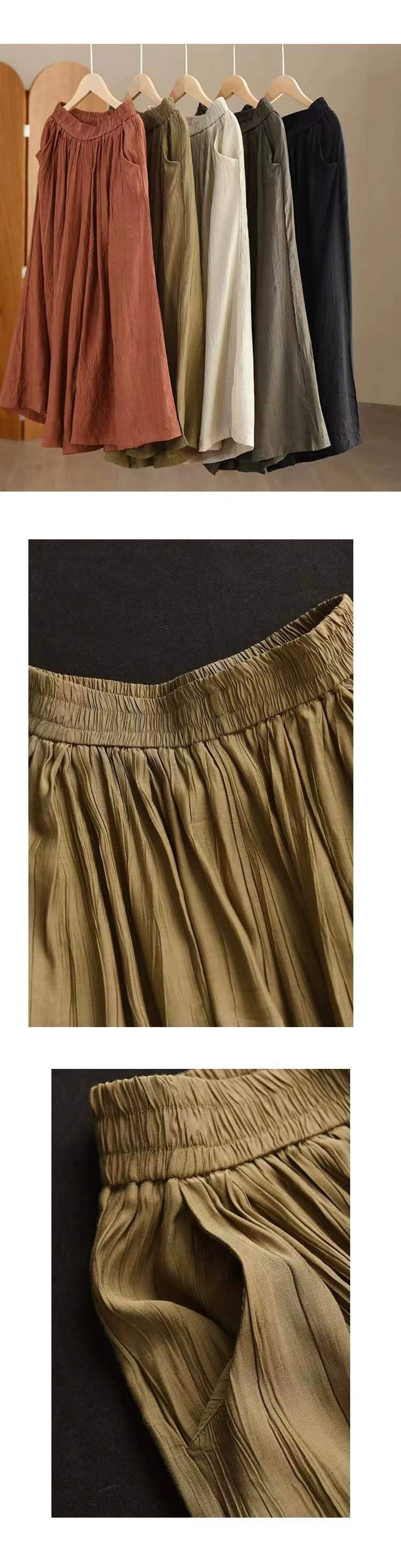 Tao One Tech™ • Flowy Skirt Pants • Wide Leg Pants • Cropped Pants • Tech Pockets • Tencel Lyocell Cotton