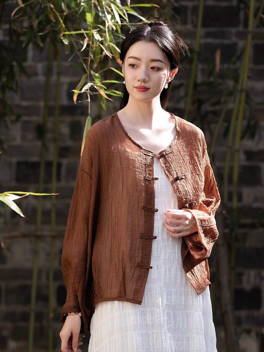 Tao One Tech™ • Tao Fairy Sunscreen Cardigan • Kimono • Hanfu • Air Conditioning Shirt • Butterfly Bat Wing Sleeves • Cooling • Sheer • Translucent • Regenerated Cellulose Fibre